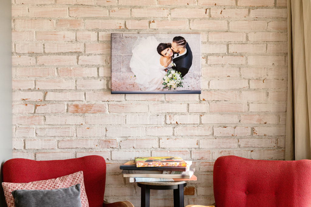 Fotoobraz ślubny na ścianie